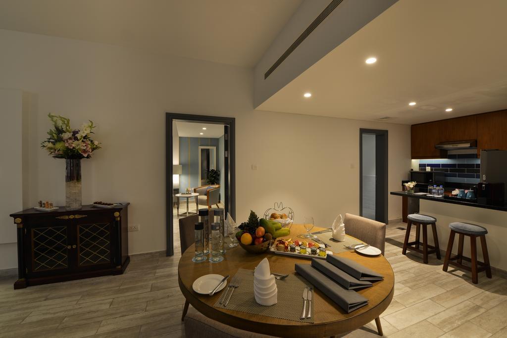 Sealine Beach, A Murwab Resort Muszajid Kültér fotó A 3D rendering of a dining room